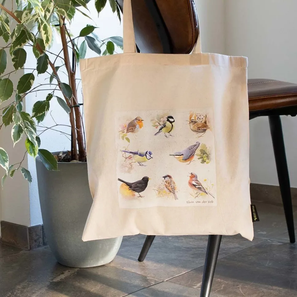 Baumwolltasche Gartenvögel