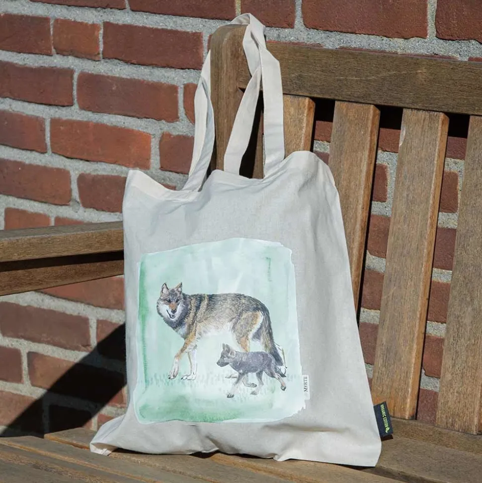 Baumwolltasche Wolf