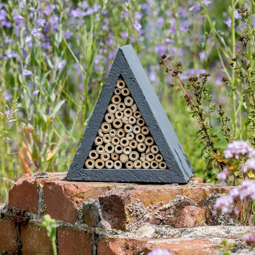 Holzbeton-Insektenhotel ‚‚Culebra‘‘, grau