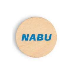 NABU-Einkaufswagenchip aus Birkenholz