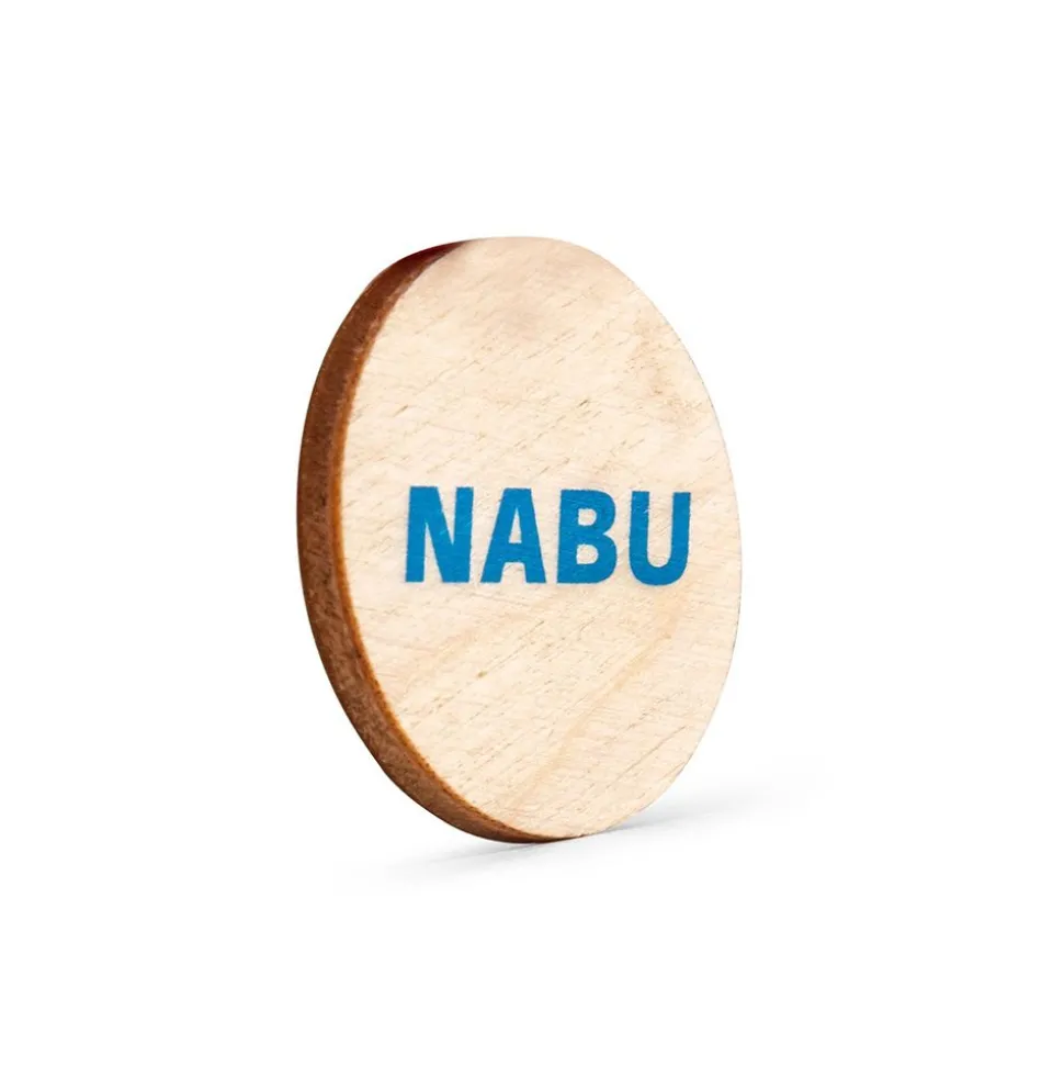 NABU-Einkaufswagenchip aus Birkenholz